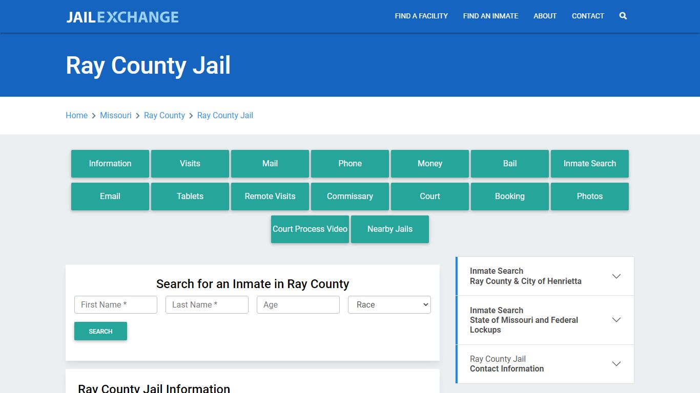 Ray County Jail Roster Lookup, MO, Inmate Search - Jail Exchange