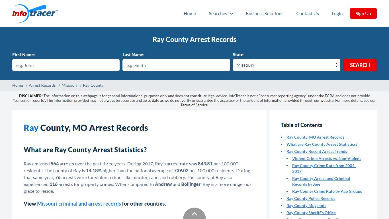 Ray County, MO Arrests, Mugshots & Jail Inmate Records - InfoTracer